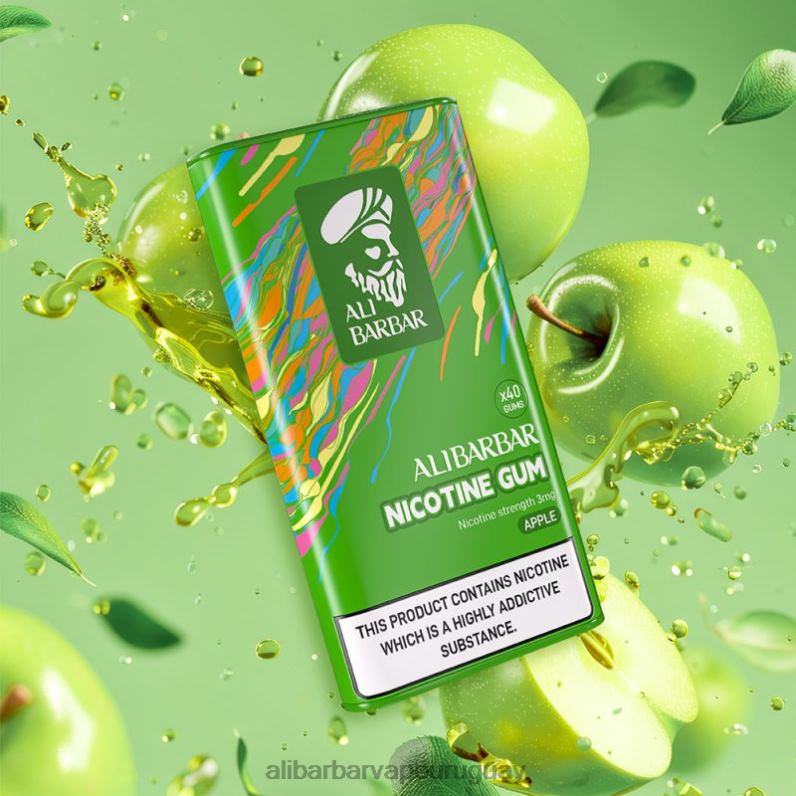 Alibarbar chicle de nicotina manzana 860N898 - Alibarbar Vape Review